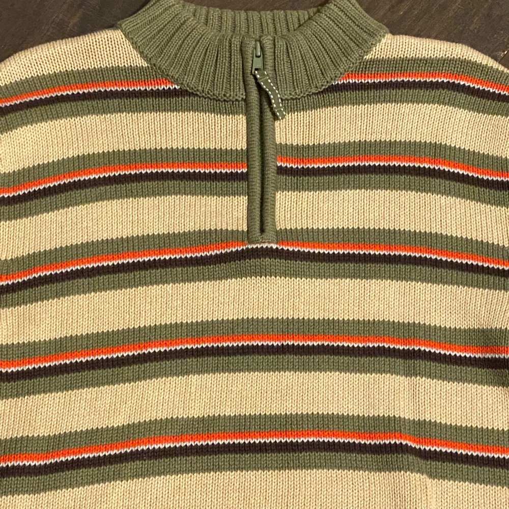 Lands End stripped cotton pullover Sweater - Picture 3 of 10